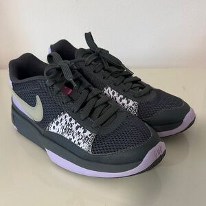 Ja 1 Big Kid’s Basketball Shoes Charcoal and Lavender Athletic Shoes
